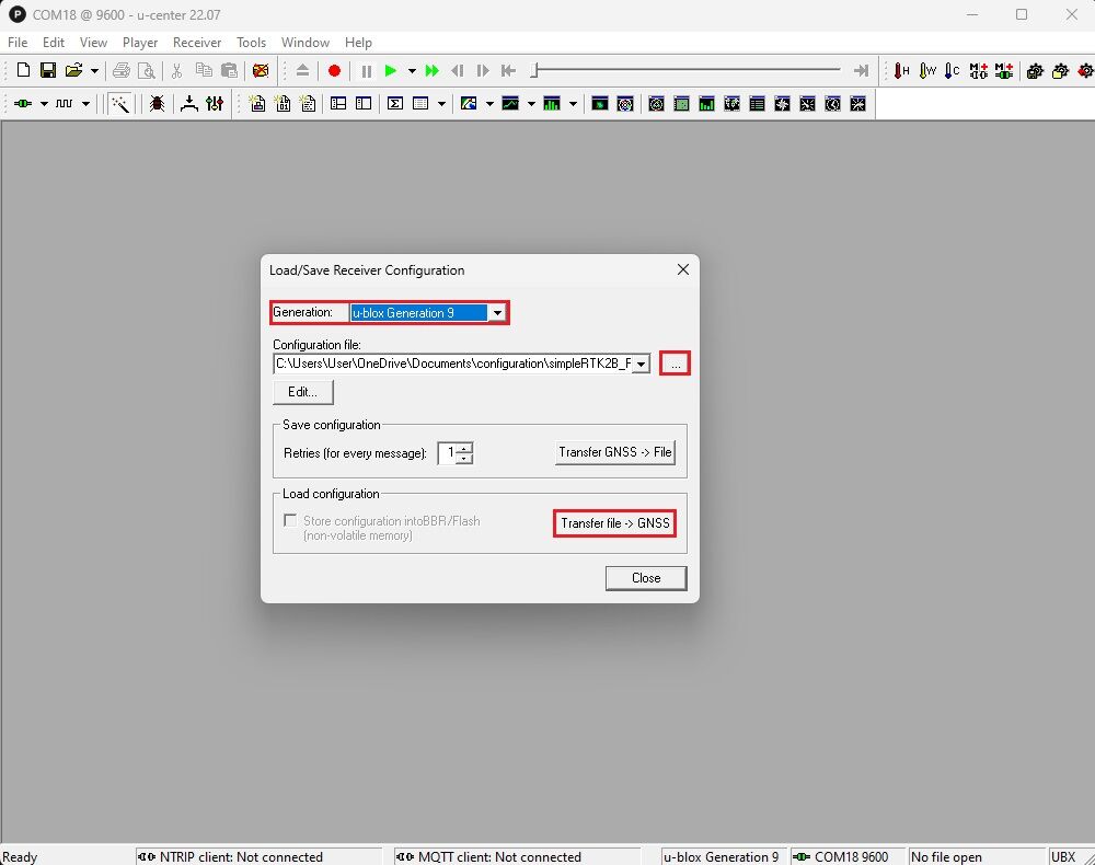 How to configure u-blox ZED-F9P - ArduSimple