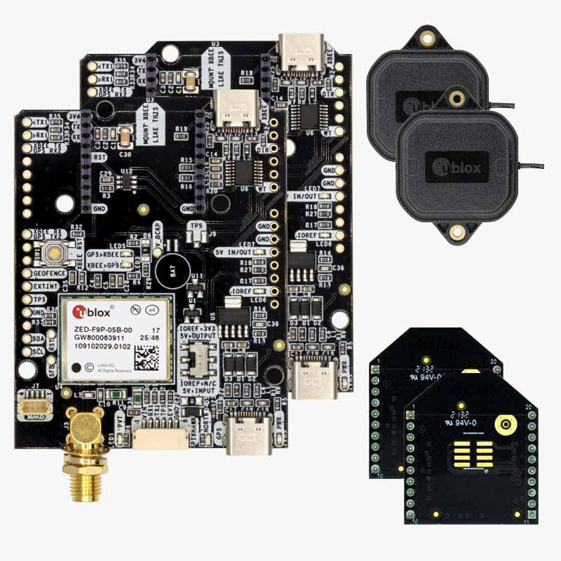 拡張カード ARDUSIMPLE AS-STARTKIT-HEAD-L1L2-HS-00 simpleRTK2B Medium Range Starter Kit (ZED-F9P Evaluation kit)