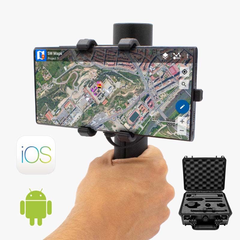 Комплет за геодетски и мапирајући уређај Handheld 2 u-blox ZED-F9P Јефтин ГНСС РТК за ваш мобилни телефон