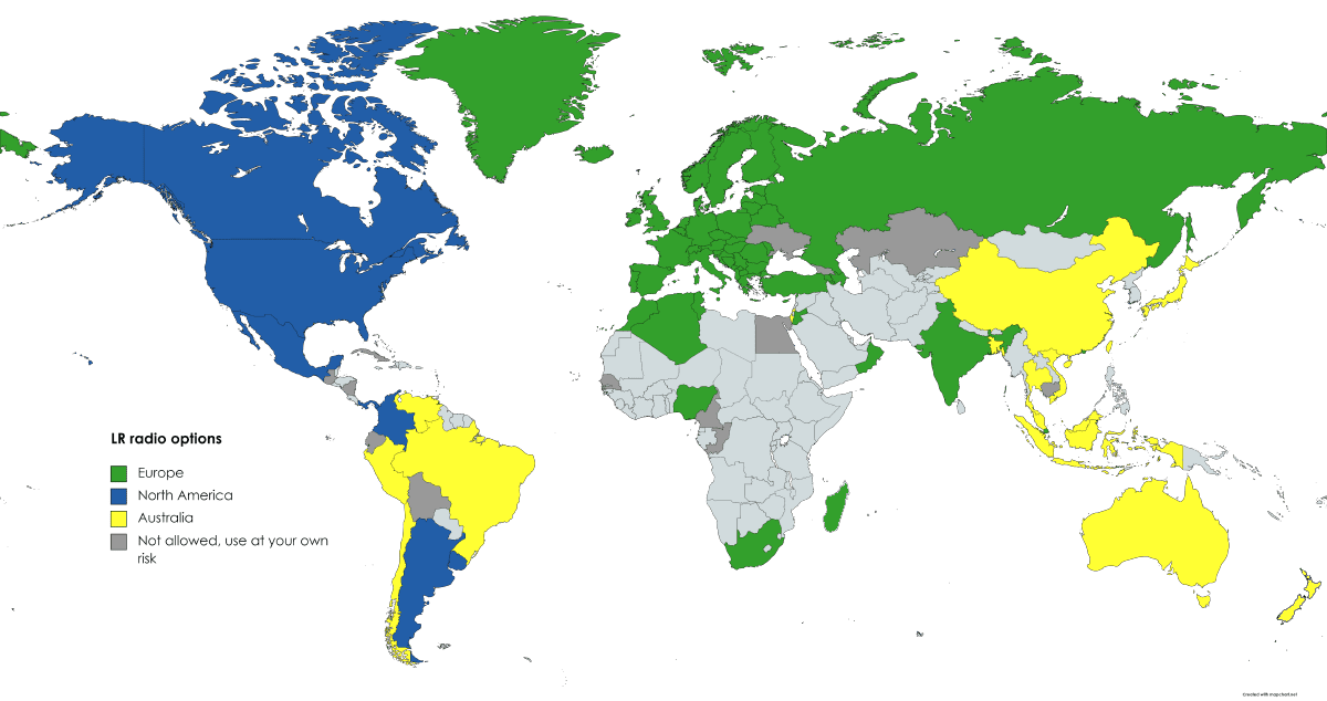 LR radio ISM frequency map