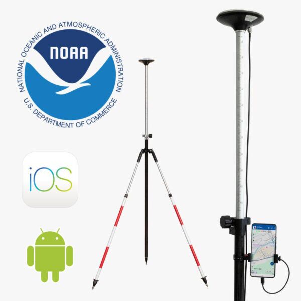 Pole with base rover surveyor kit